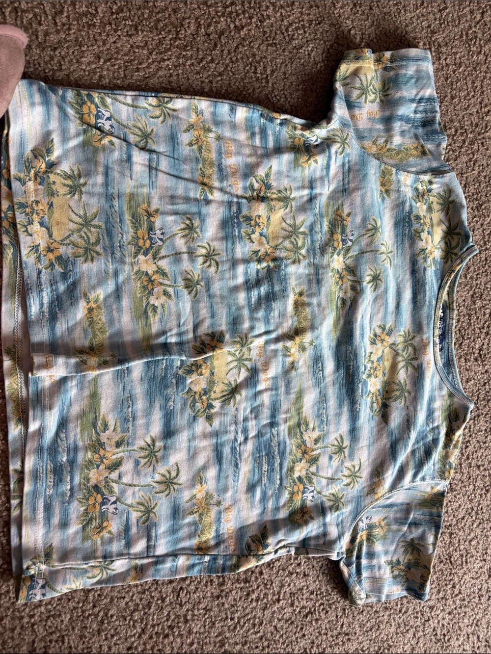B51 Vintage “Big Dog” Women’s XL SS Tropical Print Tee